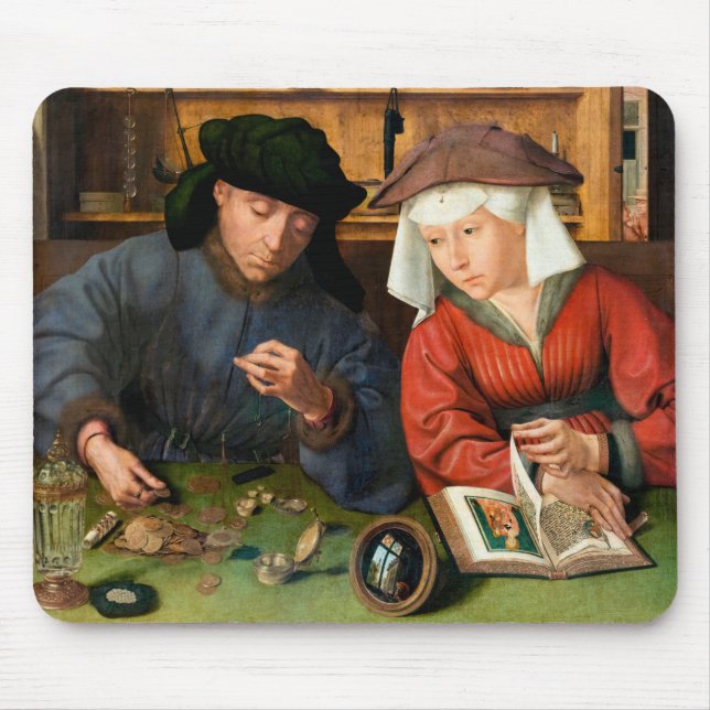Tapis De Souris Quentin Matsys - Le Moneylender et sa femme (Devant)