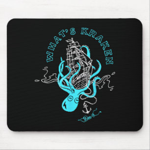 Tapis De Souris Quest-ce que Kraken Drôle Pieuvre Monstre Marin Gr