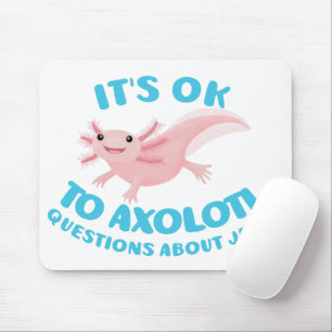 Tapis De Souris Questions de axolotl sur Jésus mignon chrétien