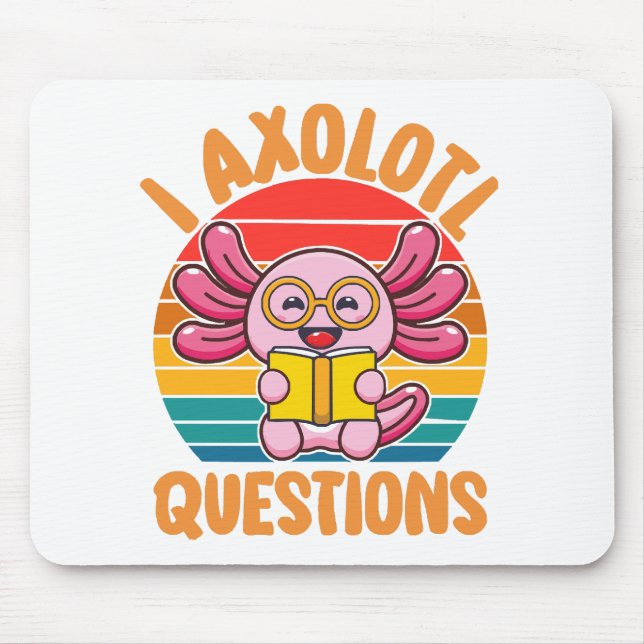 Tapis De Souris Questions sur les axolotls (Devant)