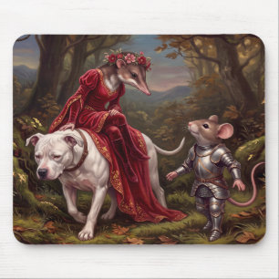Tapis De Souris Quête de la souris médiévale en bois
