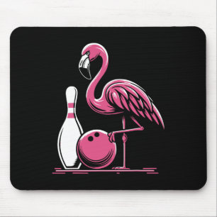 Tapis De Souris Quille de bowling flamant rose drôle joueur