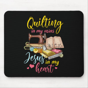 Tapis De Souris Quilting Jésus Christ Religieux Quilt Machi à coud