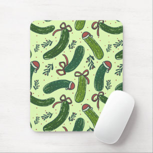 Tapis De Souris Quirky Festive Pickles de Noël Motif