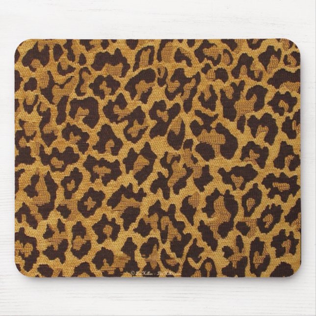 Tapis De Souris RAB Rockabilly Empreinte de léopard Brown Gold (Devant)