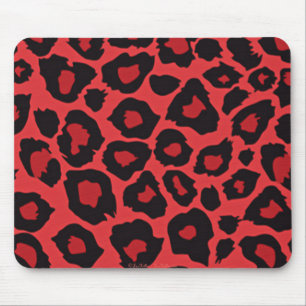 Tapis De Souris RAB Rockabilly Empreinte de léopard Rouge Noir