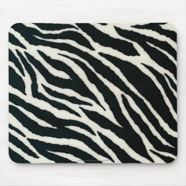 Tapis De Souris RAB Rockabilly Impression Zèbre Noir & Blanc (Devant)