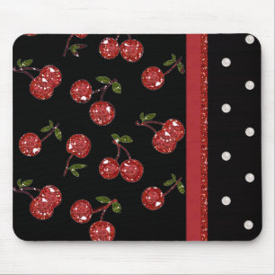 Tapis De Souris RAB Rockabilly Très Cerises Noires