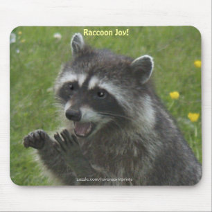 Tapis De Souris RACCOON WILDLIFE Happy Mousepads