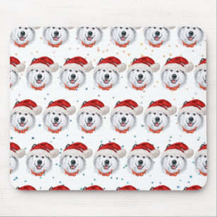 Tapis De Souris Races de chiens Malamute d'Alaska Étoiles de Noël