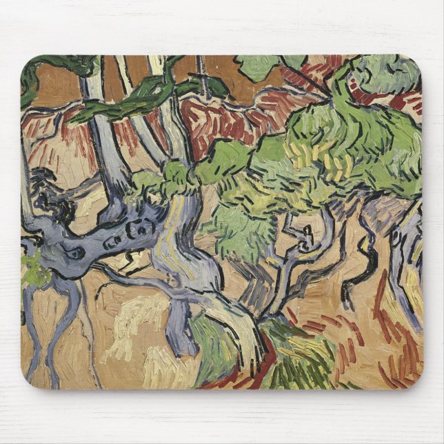 Tapis De Souris Racines d'arbre de Vincent van Gogh |, 1890 (Devant)