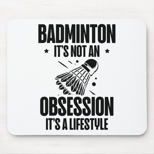 Tapis De Souris Racket Scientifique Shuttle Joueur Badminton (Devant)