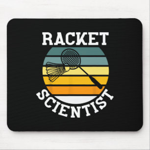 Tapis De Souris Racket Scientist Funny Retro Style Vintage Badmint