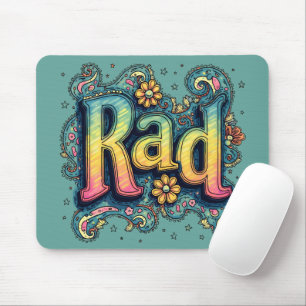 Tapis De Souris Rad les années 70 Super psychédélique esthétique