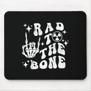 Tapis De Souris Rad To Bone Funny Skeleton Rock Halloween Hallowee