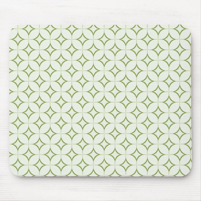 Tapis De Souris Radiance rétro Mousepad, Vert olive (Devant)