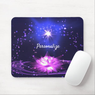 Tapis De Souris Radiant violet cristal Lotus Stars Personnaliser