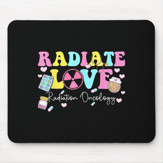 Tapis De Souris Radiate Love Radiation Oncology Valentine's Day Ra (Devant)