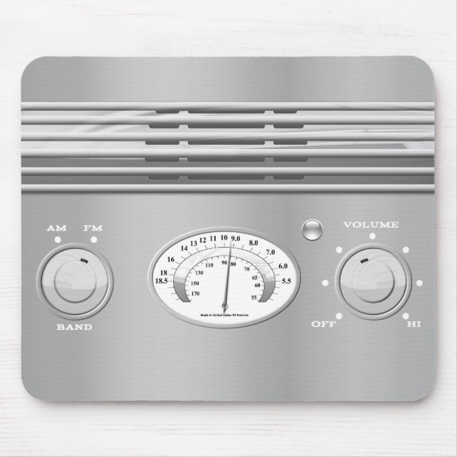 Tapis De Souris Radio de cru de chrome (Devant)