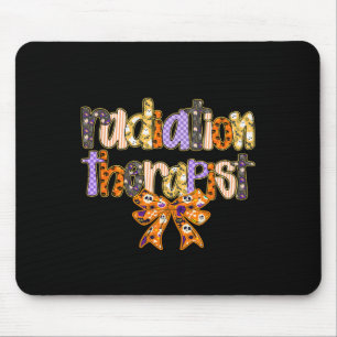 Tapis De Souris Radiothérapeute Halloween Coquette Citrouille Rad