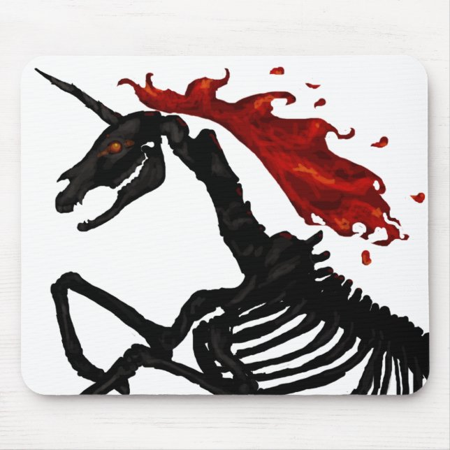 Tapis De Souris Rage - squelette de licorne (Devant)