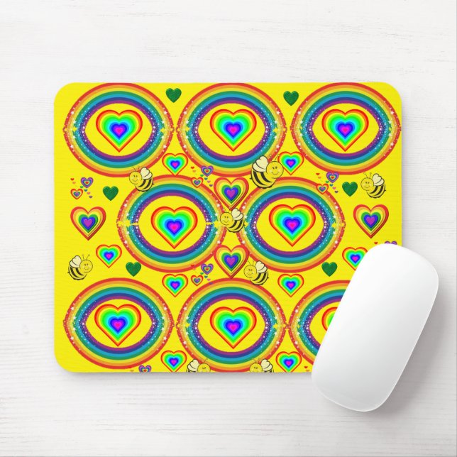Tapis De Souris Rainbow Bumblebee Yellow Mouse Pad! Mouse Pad (Avec souris)