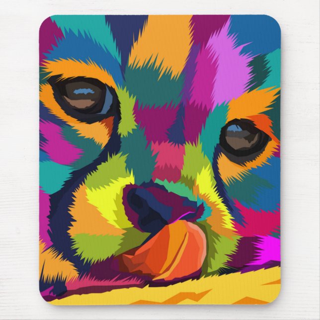 Tapis De Souris Rainbow Cheetah (Devant)