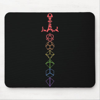 Tapis De Souris Rainbow Dice Sword Tablett RPG Jeu