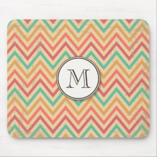 Tapis De Souris Rainbow Grunge Zigzag Chevrons
