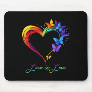 Tapis De Souris Rainbow Love Is Love Lgbt Gay Lesbian Pride Butter