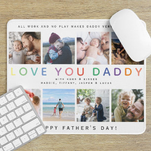 Tapis De Souris Rainbow 'LOVE YOU DADDY' Photo Collage Keepsaké