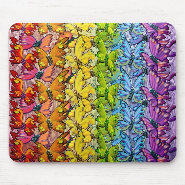 Tapis De Souris Rainbow of Butterflies (Devant)