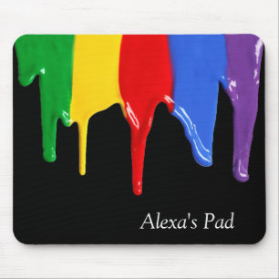 Tapis De Souris Rainbow Paints Drips