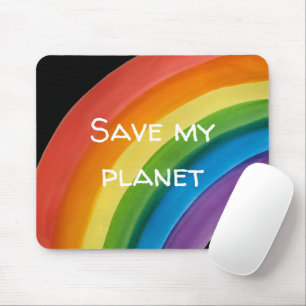 Tapis De Souris RAINBOW Sauvegarder ma planète (personnalisable)