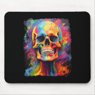 Tapis De Souris Rainbow Skeleton Anatomie effrayant Halloween