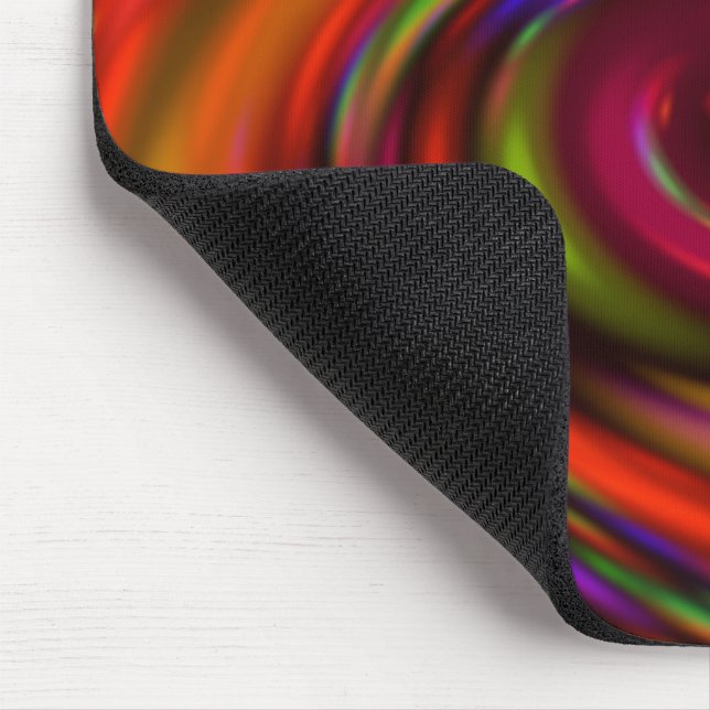 Tapis De Souris "Rainbow Whirlpool" Art Mousepad (Coin)