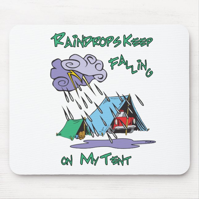 Tapis De Souris Raindrops Camping (Devant)