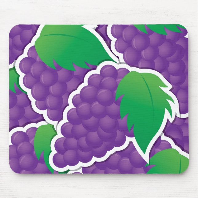 Tapis De Souris Raisins violets funky (Devant)