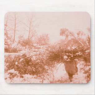 Tapis De Souris Ramasseur en bois de femme