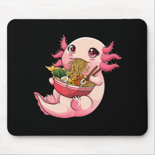 Tapis De Souris Ramen Axolotl Kawaii Anime Japonaise Nourriture Fi
