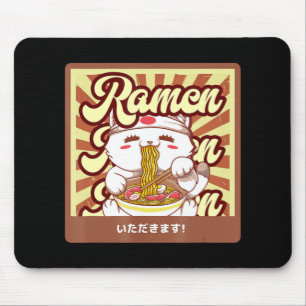 Tapis De Souris Ramen Cat Neko Anime Kawaii Amoureux des chats jap
