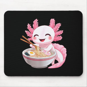 Tapis De Souris Ramen d'axolotl d'anime kawaii
