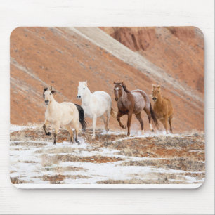 Tapis De Souris  Ranch Hideout avec petit troupeau de chevaux dans