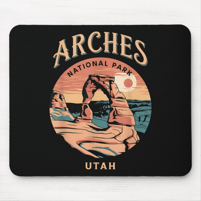 Tapis De Souris Randonnée Camping Adventure Explorer Arches Nation (Devant)