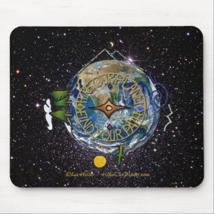 Tapis De Souris Randonnée Notre Planète Hiker's Soul Compass Space