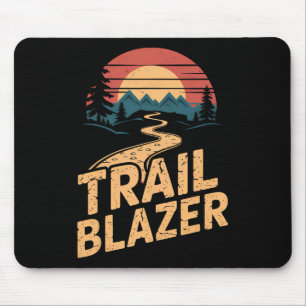 Tapis De Souris Randonneur de montagne vintage blaze de sentier ré