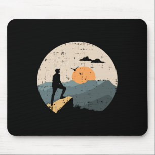 Tapis De Souris Randonneur de montagne Voyage Randonnée Voyageur A