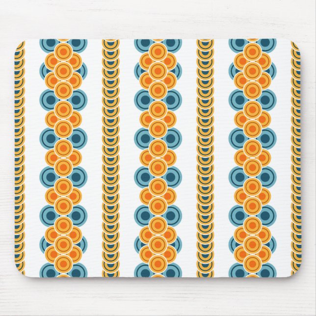 Tapis De Souris rangs de cercles des années 70 (Devant)