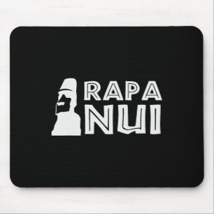 Tapis De Souris Rapa Nui Moai Pâques Île Polynésie Joyeux Pâques