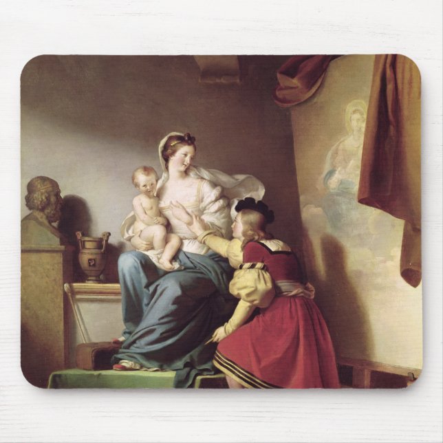 Tapis De Souris Raphael ajustant la pose de son modèle sien (Devant)